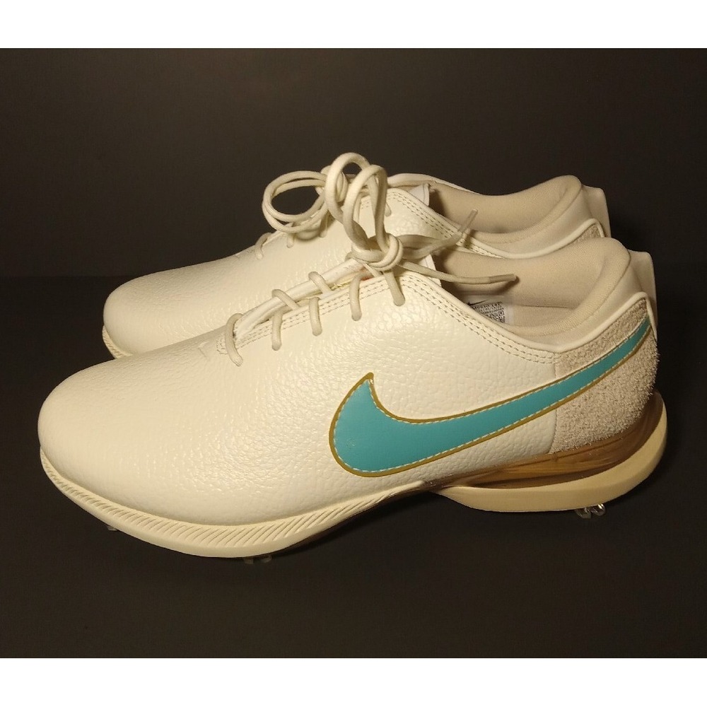 Nike Air Zoom Victory Tour 2 Mens Golf Shoes White Teal Gold DM9930-141 Size 7.5